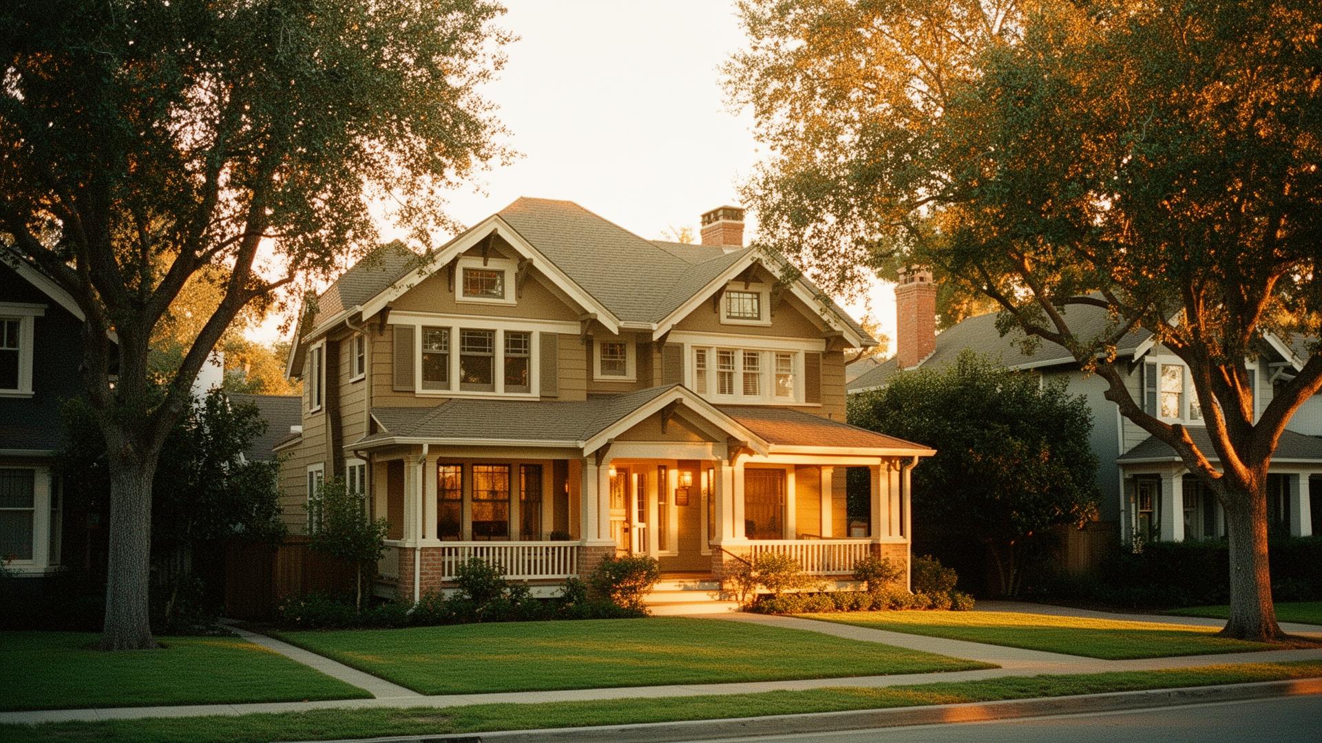 A restored craftsman home at golden hour — the kind of asset that can back your retirement